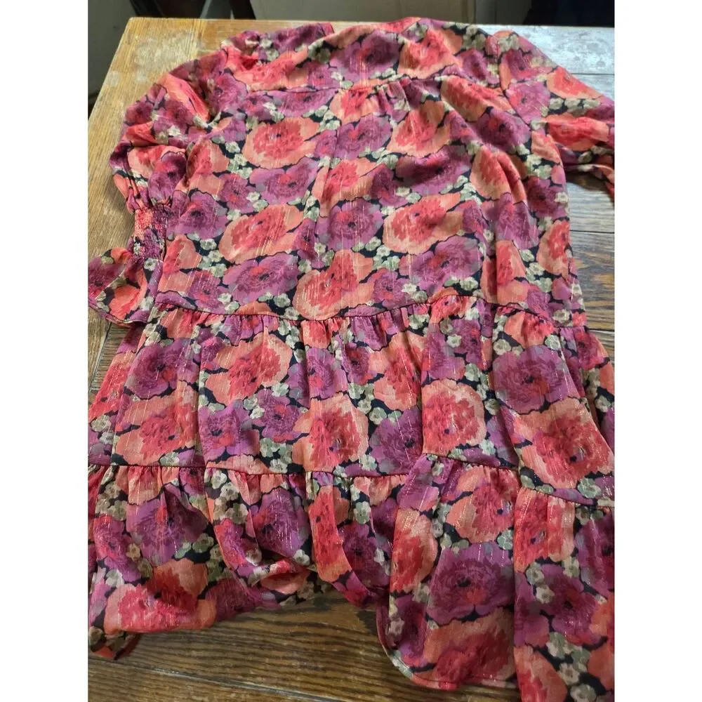 Tuckernuck POMANDER PLACE Rose Chiffon Kenzo Dress Size XL - Picture 5 of 5